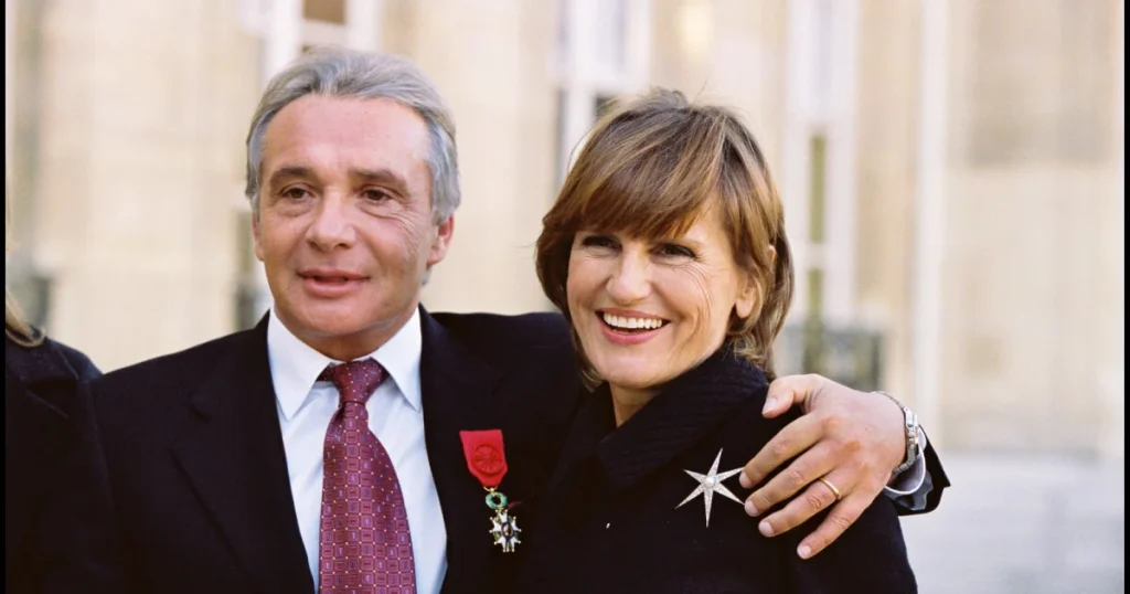 Michel Sardou avec son épouse Anne-Marie Périer