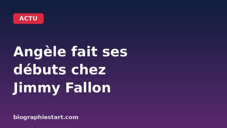 Angèle fait ses débuts à la télé américaine chez Jimmy Fallon Visuel Actu : Angèle fait ses débuts à la télévision américaine au Tonight Show