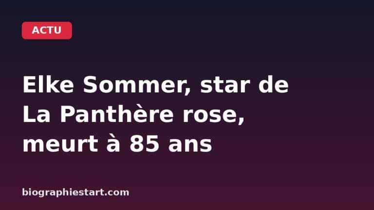 Visuel Actu : Elke Sommer, actrice de La Panthère rose, est morte à 85 ans