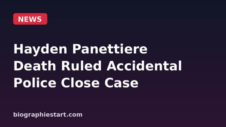 Hayden Panettiere’s Death Ruled Accidental, Police Close Case News graphic: Hayden Panettiere death ruled accidental as police close case
