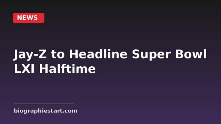 Jay-Z to Headline the Super Bowl LXI Halftime Show News graphic reading Jay-Z to Headline Super Bowl LXI Halftime on a dark purple background